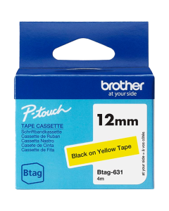 Ruban pour titreuses Brother P.Touch TZ 251 12mm noir / jaune