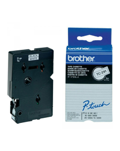 Ruban pour titreuses Brother P.Touch TC 291 9mm noir / blanc