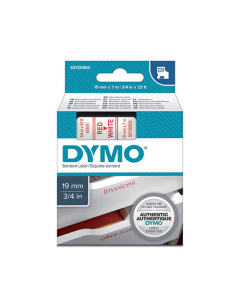 Ruban pour titreuses standard Dymo 19mm rouge / blanc