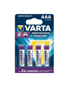 Blister 4 piles Lithium Varta LR3