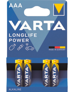 Blister de 4 piles Longlife Varta LR3