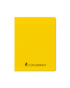 Cahier pp jaune 17x22 96p seyes 70g piqure