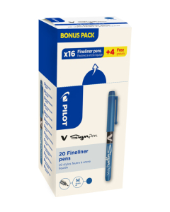 Vsign-pen value pack 16+4 feutre écriture bleu