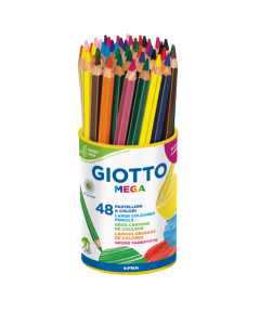 Méga pot 48 crayons couleurs assortis