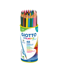 Stilnovo aquarellable pot 48 crayons couleurs assortis