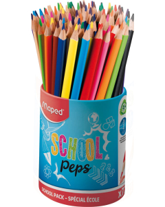 Schoolpep's pot 72 crayons couleurs assortis