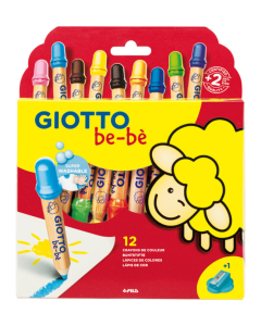 Be-bè 12 crayons couleurs assortis