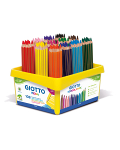 Méga classpack 108 crayons couleurs assortis