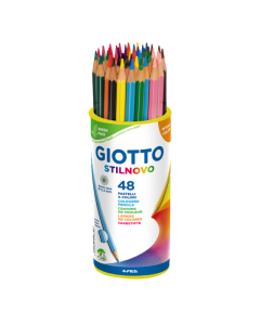 Stilnovo pot 48 crayons couleurs assortis