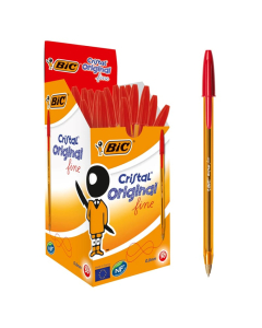 Bic cristal fine stylo bille rouge