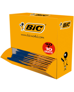 Bic cristal fine value pack 100 stylos billes bleu dont 10 gratuits