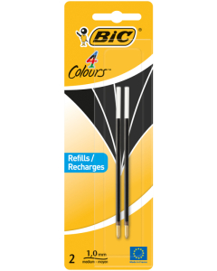 Bic 4 couleurs 2 recharges noir