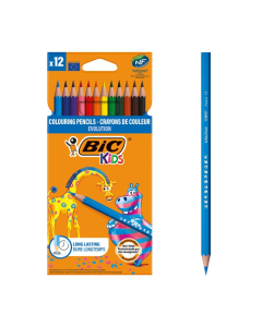 Kids évolution 12 crayons couleurs assortis