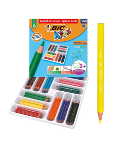 Kids évolution triangle classpack 144 crayons couleurs assortis