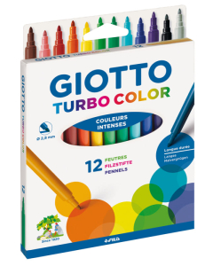 Turbo color 12 feutres coloris assortis