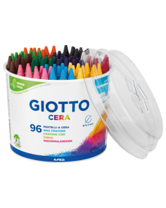 cera pot 96 crayons a la cire coloris assortis