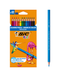 tropicolors 12 crayons couleurs coloris assortis