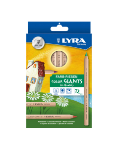 couleurs geantes nature 12 crayons couleurs assortis
