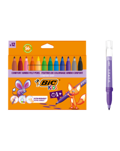 kids comfort grip 12 pochettes dont 2 gratuites de 12 feutres assortis