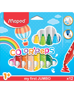 Schoolpep's maxi 12 feutres coloris assortis