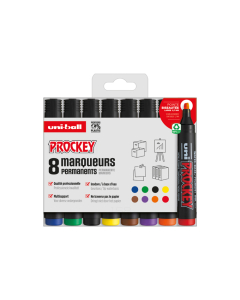 Prockey 8 marqueurs biseau coloris assortis