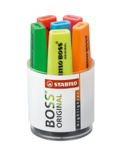 Surligneur boss original pot 6 surligneurs assortis