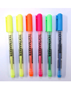 Textmarker 6 surligneurs coloris assortis