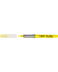 Surligneur pointe pinceau jaune bic marking