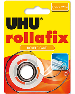 Rollafix adhésif double face 12mmx6m sur dévidoir