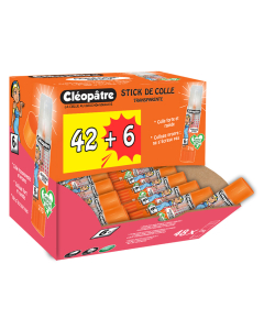 classpack 48 batons colle transparente 21g dont 6 gratuits