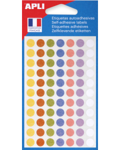 385 pastilles ø8 mm coloris pastels assortis