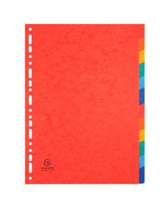 intercalaires a4 carte lustrée 12 positions