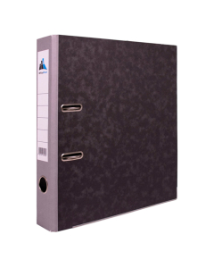 classeur a levier dos 50mm papier marbre gris exterieur / papier blanc interieur