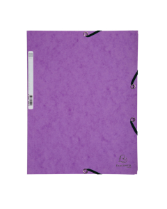 chemise élastique 3 rabats carte mauve