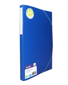 Eco-green boîte de classement pp recyclé dos 25 coloris bleu