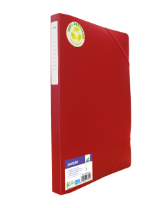 Eco-green boîte de classement pp recyclé dos 25 coloris rouge