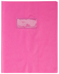 Protège-cahier plastique 17x22 opaque rose