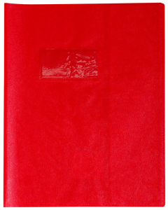 Protège-cahier plastique 17x22 opaque rouge