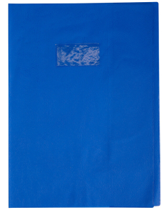 Protège-cahier plastique 24x32 opaque bleu