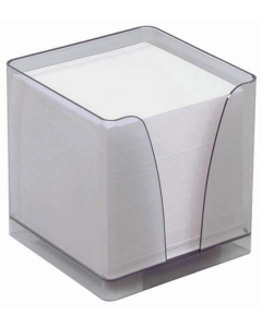 Bloc cube papier coloris blanc avec plexi