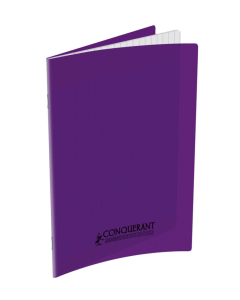 Cahier pp violet 17x22 60p séyès 90g piqure