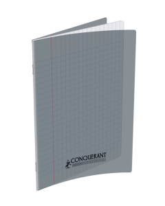 Cahier pp gris 17x22 96p séyès 90g piqure