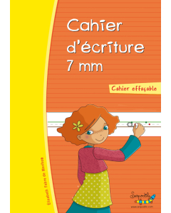 Cahier d'écriture cursive 7mm