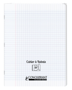 Cahier à rabats pp 24x32 48p séyès incolore