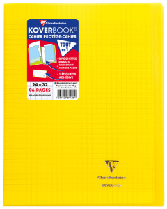 Koverbook cahier 24x32 96p séyès jaune 90g piqure