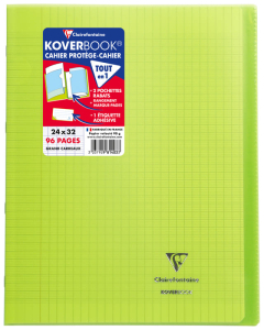 Koverbook cahier 24x32 96p séyès vert 90g piqure