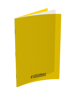 Cahier pp jaune 24x32 96p 5x5 90g piqure