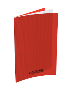 Cahier pp rouge 24x32 96p 5x5 90g piqure