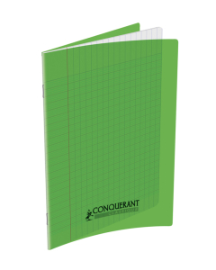 Cahier pp vert 17x22 140p séyès 90g piqure