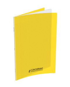 Cahier pp jaune 24x32 140p séyès 90g piqure